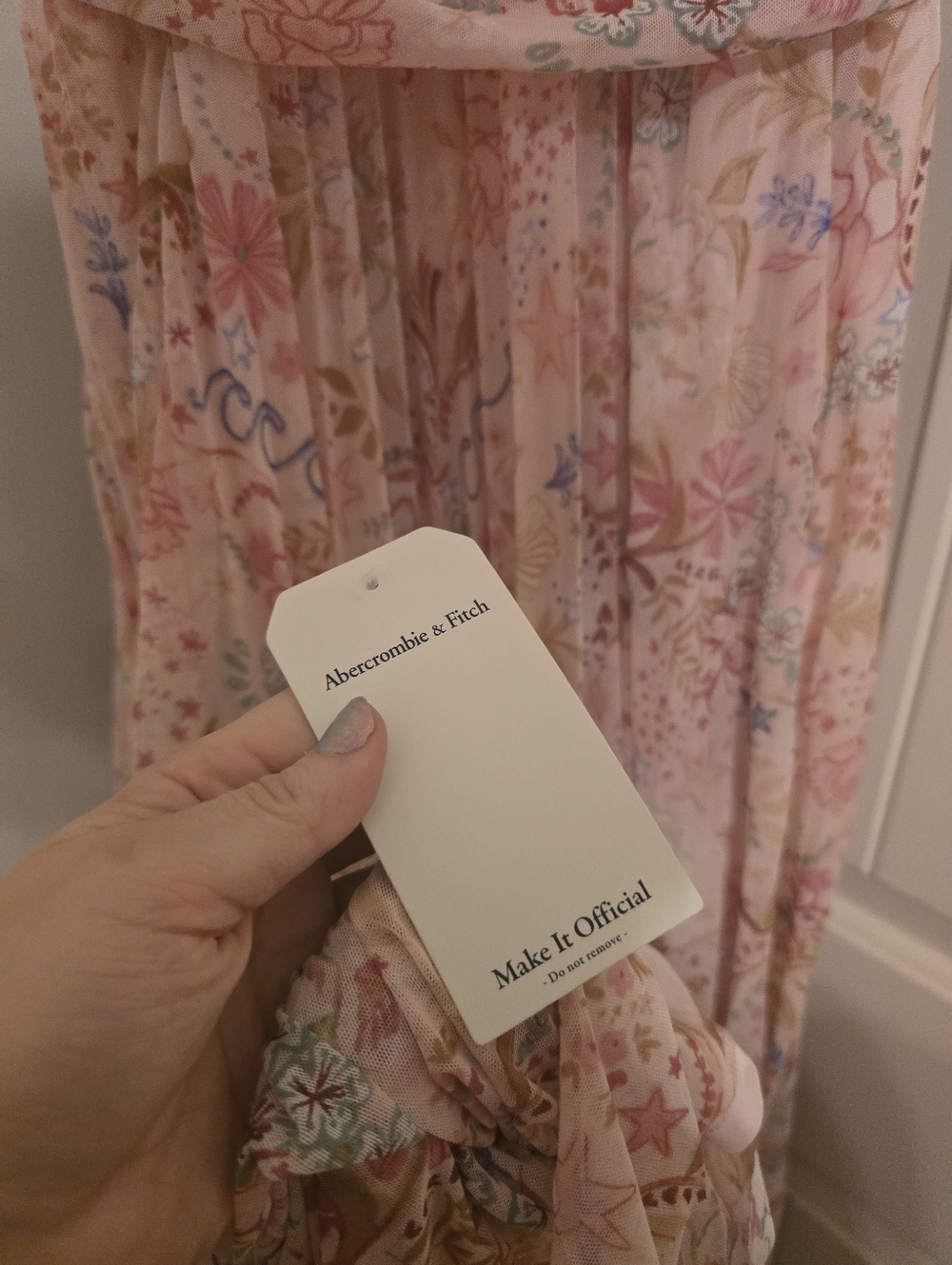 NWT Abercrombie & Fitch Giselle 5-in-1 Convertible Maxi Dress in XS Light Pink - Picture 4 of 5